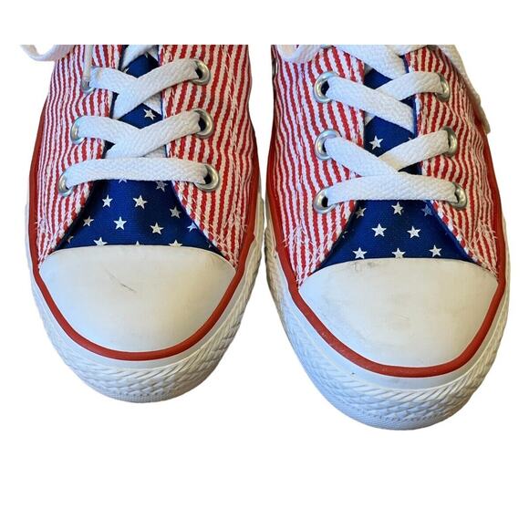 Converse Chuck Taylor All Stars & Stripes Sneakers Mens 8 Womens 10 4th Of July - Picture 5 of 12